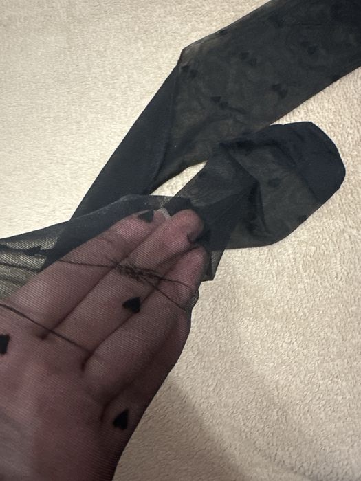 Капронові колготки в сердечко