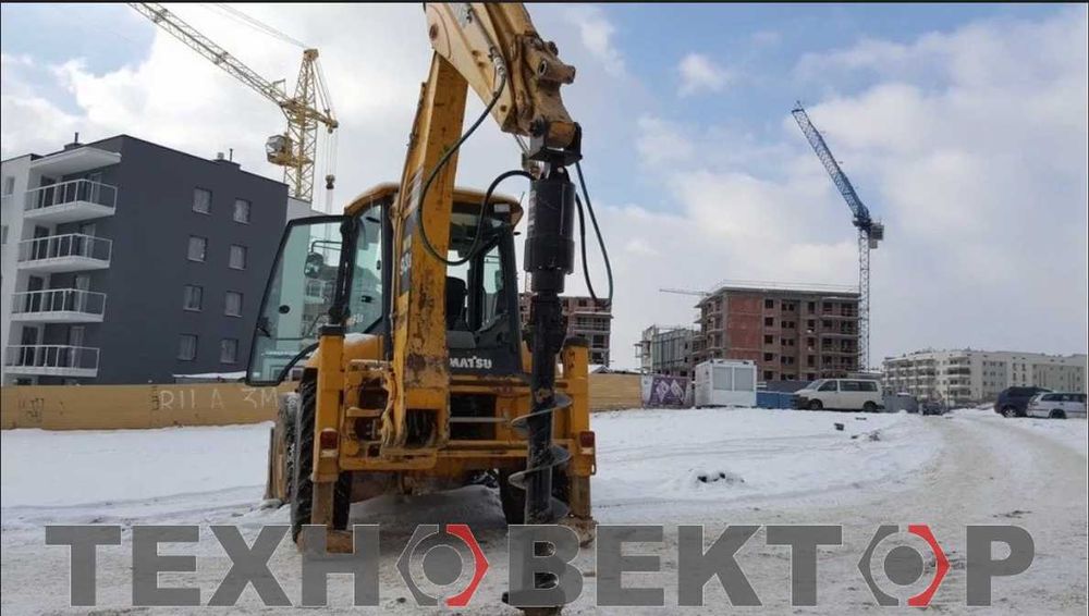 Гідробур до екскаваторів навантажувачів JCB CAT VOLVO Komatsu Hidromek