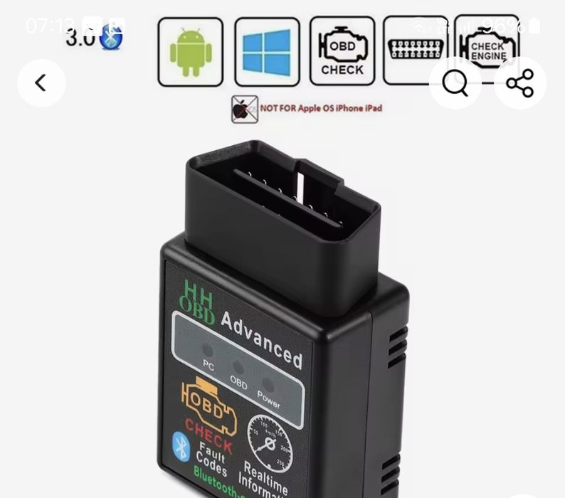 Interfejs ODB  bluetooth do diagnostyki samochodów