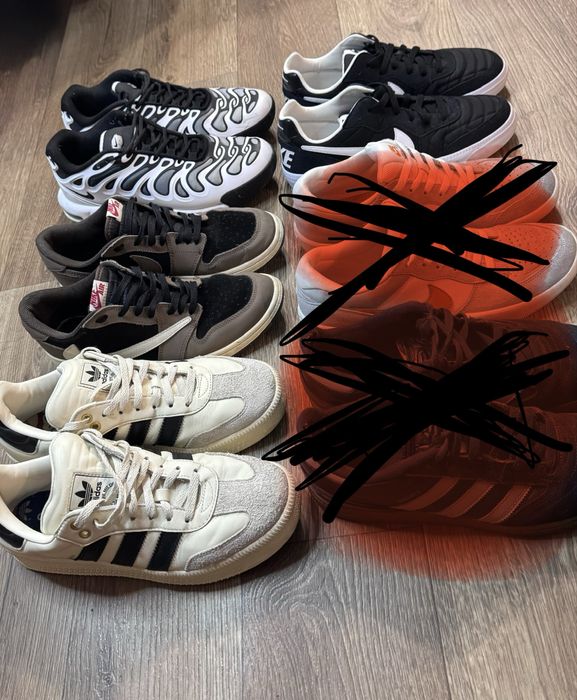 Кросівки Nike, Jordan, Adidas Samba — 4 пари, б/у