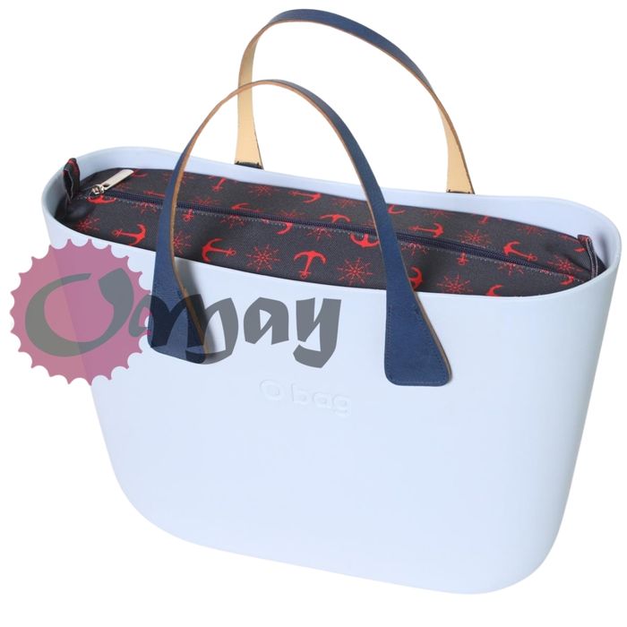 Granatowy organizer do OBAG MINI kotwice granat czerwony wkład OMAY