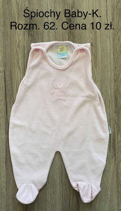 Śpiochy dziecięce bez rękawów rozm. 62