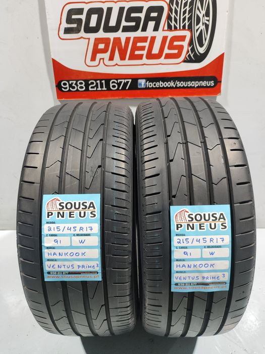 2 pneus semi novos 215-45R17 Hankook - Oferta dos Portes