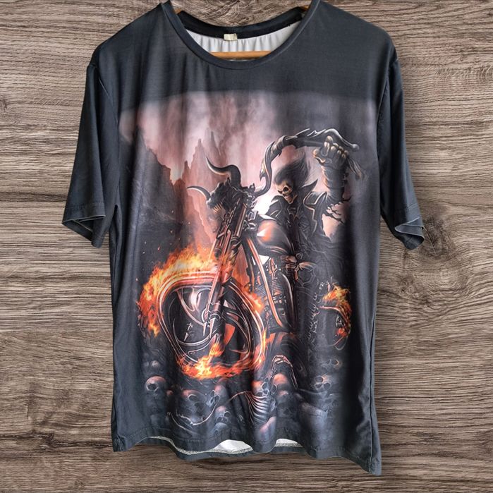 Koszulka szkielet swag y2k metal alt alternative