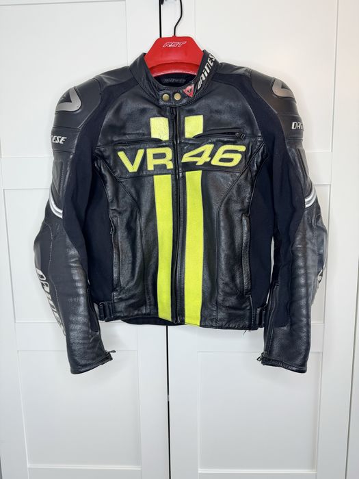 Skórzana Kurtka Motocyklowa Dainese 50 Vr46 Pelle Fluo Valentino Rossi Moto Gp Alpinestars Rst Shima