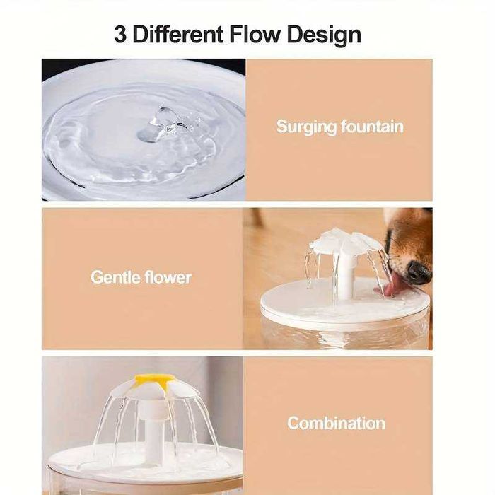 Fonte de agua gatos cão bebedouro com filtro alimentador USB NOVO