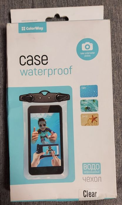 Чохол водонепроникний для телефона ColorWay Waterproof Universal Transparent CW-CWP01US