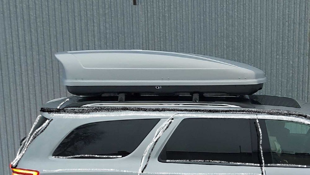 Ogromny box dachowy bagażnik FARAD Koral 630 ABS 90kg 210x90x42 dual