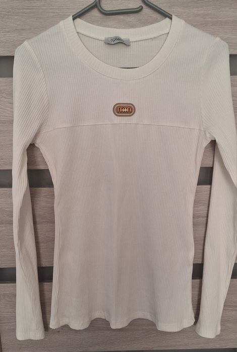 Bluzka prążek biała