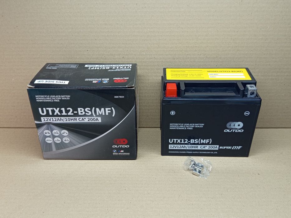 Акумулятор мото АКБ 12V 12A MF (150-87-130mm) UTX12-BS "OUTDO"