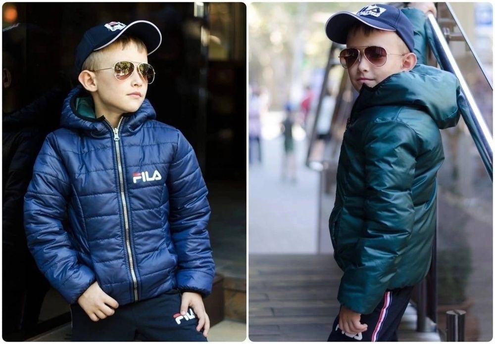 Детская теплая двухсторонняя куртка/Дитяча тепла двостороння куртка FL