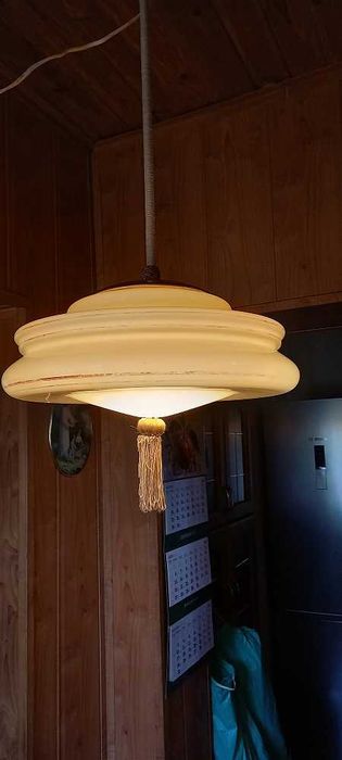 Wisząca lampa Art Deco. Ładny, duży klosz - ampla Nr 2. Wysyłka