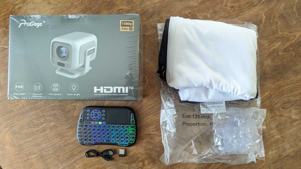 Мини проектор PROGAGA PG370 1080P FullHD