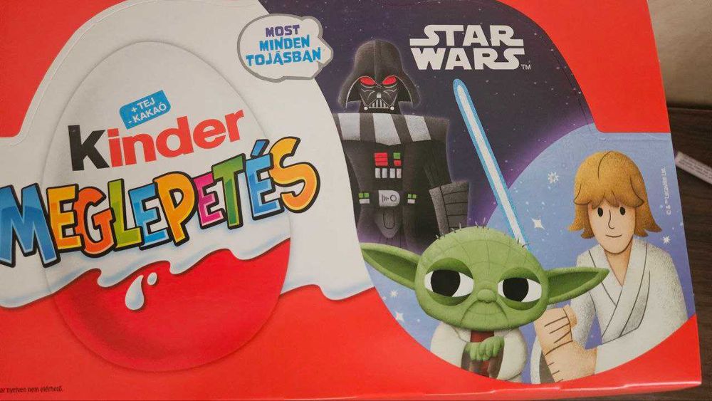 Kinder Surprise Meglepetés Pets Star Wars Baby Yoda 12 шт —яйце