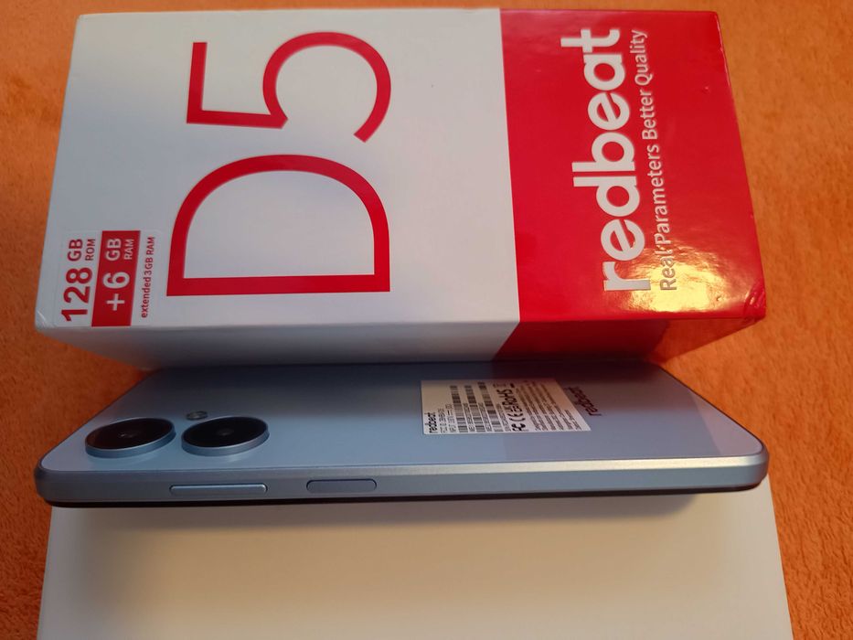 TLM Rebimi D5 128GB ROM novo na caixa Smartphone Android com cabo USB e capa