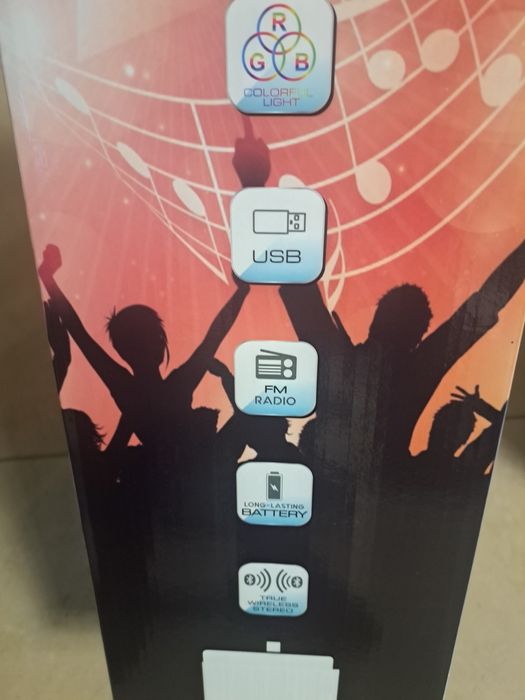 Głośnik Bluetooth z Mikrofonem Karaoke  Radio FM USB Mp3