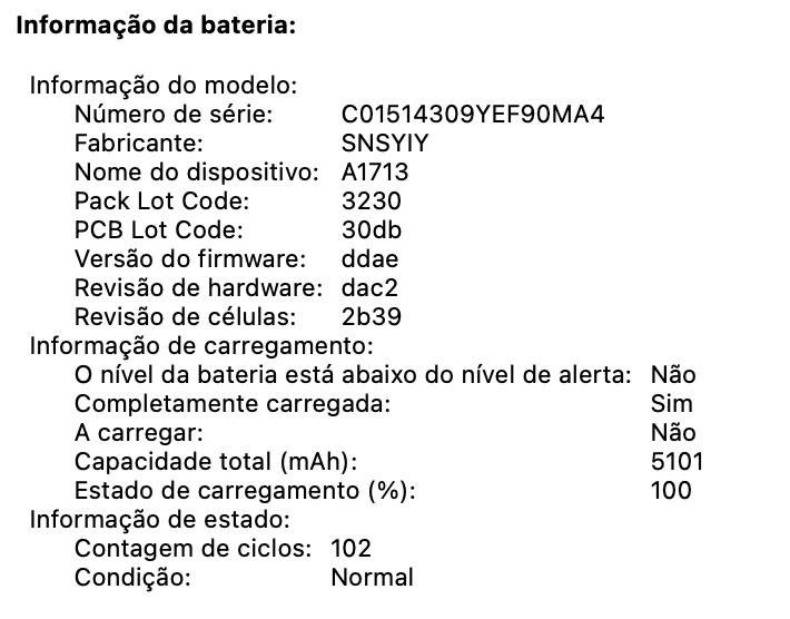MacBook Pro 13” 2017 i5 16GB 256GB bom estado