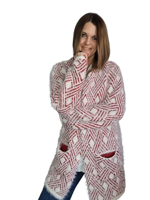 Piękny włochaty sweterek wei wei kardigan rozmiar 44/46