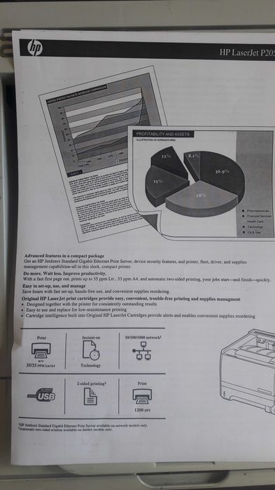 Принтер HP P2055d с дуплексом и новым картриджем за 2500 грн