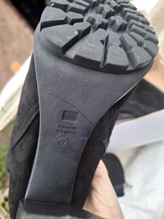 Жіночі замшеві ботфорти,високий каблук,38р.