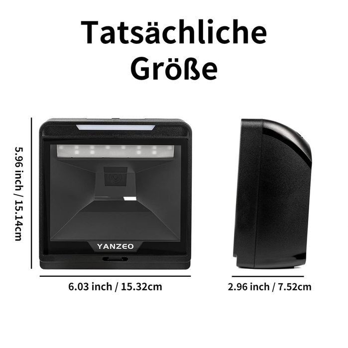 Yanzeo YS868i 2D Barcode Scanner Flatbed Desktop Leitor de código de b