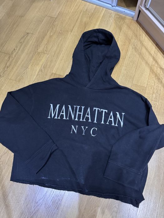 Чорне вкорочене худі Zara