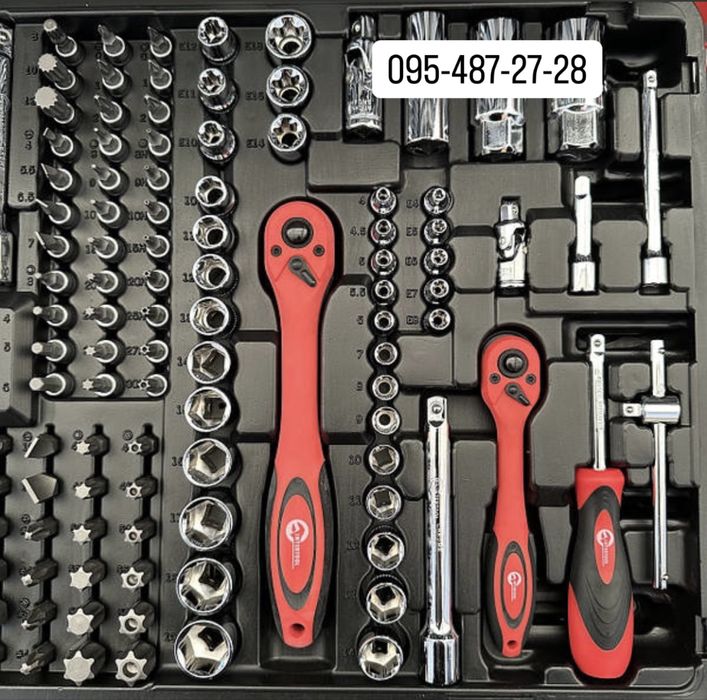 Набір інструментів професійний на 176 од. INTERTOOL ET-7176 сталь Cr-V