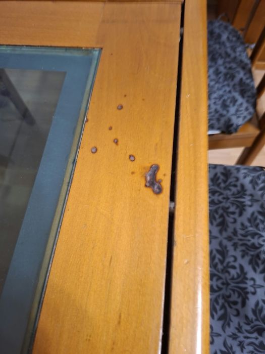 Móvel sala em cerejeira com 2 cristaleiras Mesa de sala em cerejeira e vidro +6cadeiras