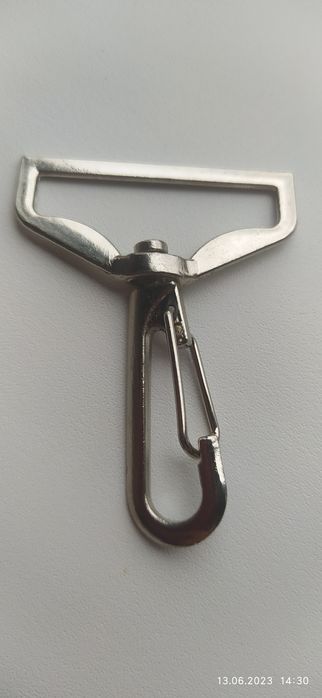 Фурнітура, карабін великий 6×4,5см