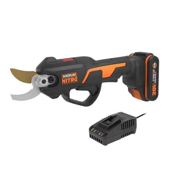 Tesoura de poda WORX 20V 2AH + Bateria de lítio 20 V/5,0 Ah