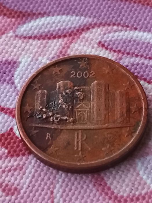 Moeda de 1 cêntimo da Itália com erro de cunhagem