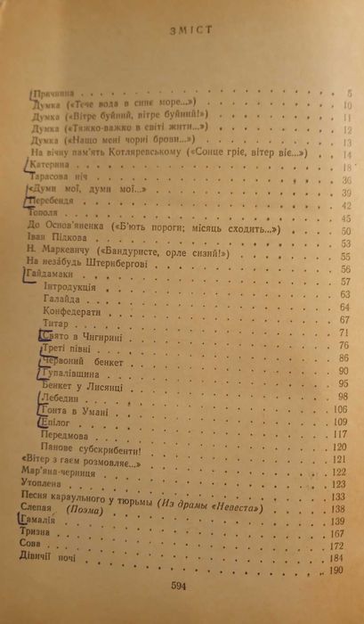 Тарас Шевченко. Кобзар.