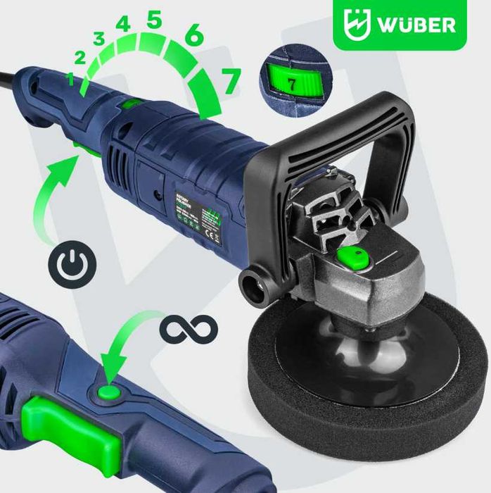 POLERKA SAMOCHODOWA Rotacyjna 2300W Regulacja Obrotów Zestaw WYPRZEDAŻ