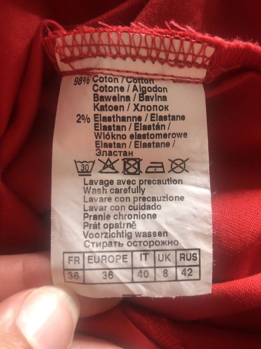 Czerwona elegancka sukienka wizytowa Camaieu rozm 36