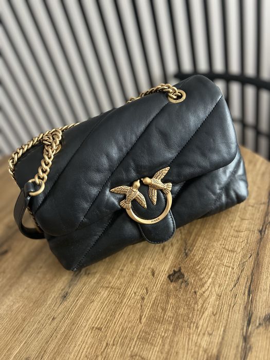 Torebka Pinko skórzana love classic puff