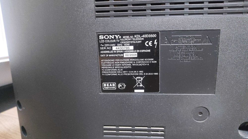 LCD Sony KDL-40D3500 x-box, ps