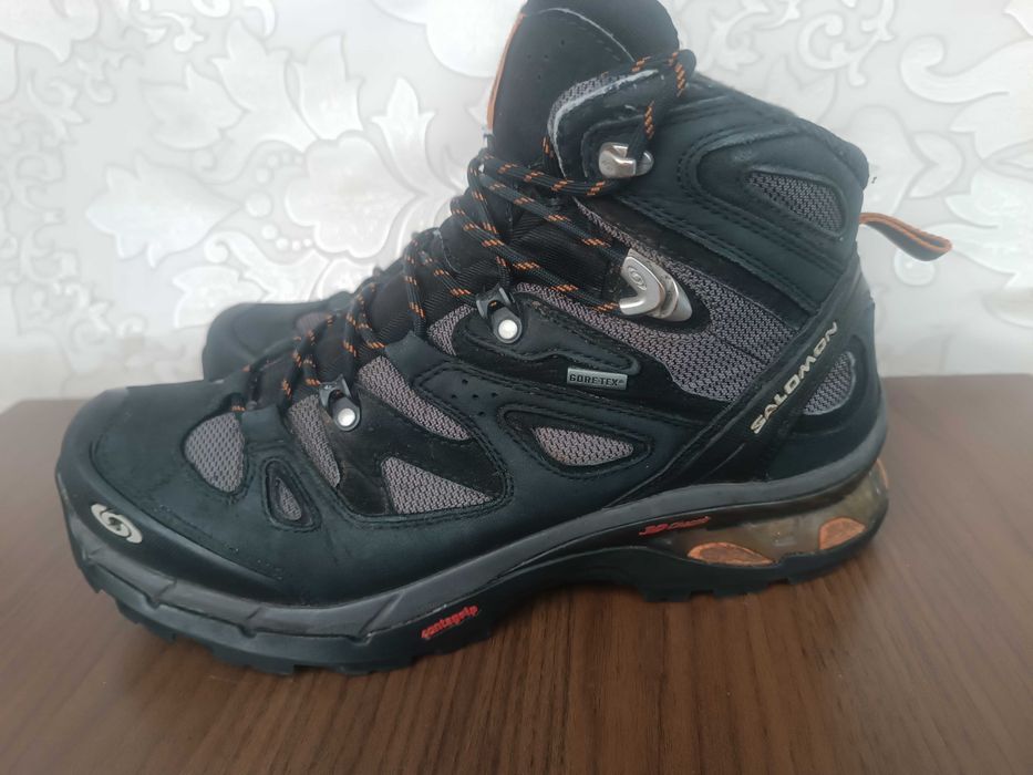 Ботинки берцы плотная кожа Salomon Quest 4 D goreTex 44 28 см