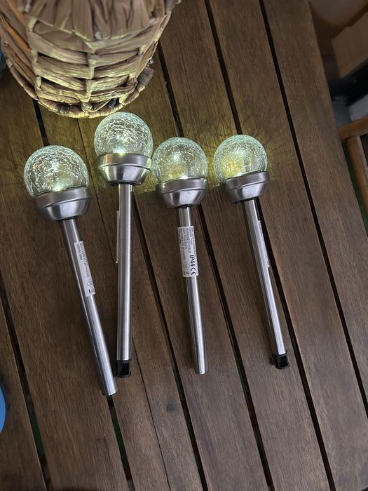 Lanternas luz solar jardim