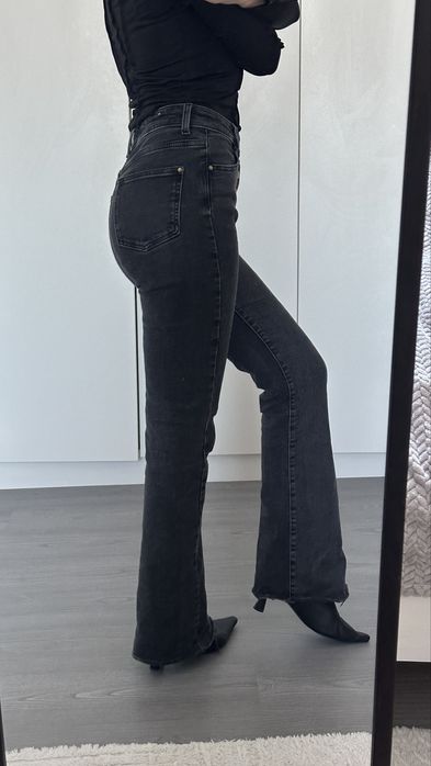 Джинси zara графіт кльош