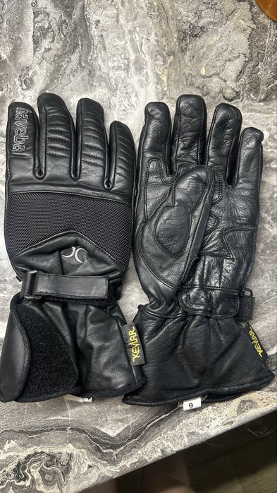 Шкіряні мотоперчатки Haveba з захистом Kevlar (Розмір 9 / L) – Стан ідеальний