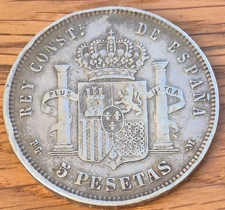 5 peset 1891 Hiszpania