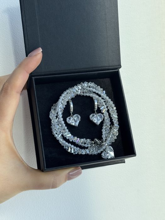 Комплект кольє та сережки в сріблі. Прикраси ручної роботи від lamari