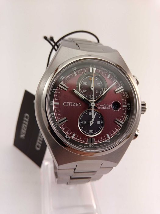 Титановые мужские часы Citizen Eco-Drive CA7090-52X - сапфир хронограф
