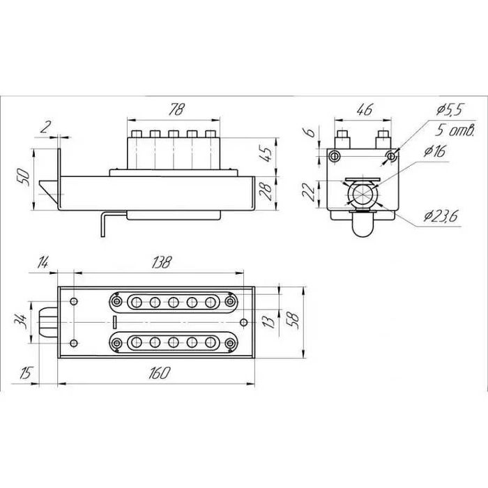 Замок кодовий ЗКП-40 (товщина дверей 25-45 мм)