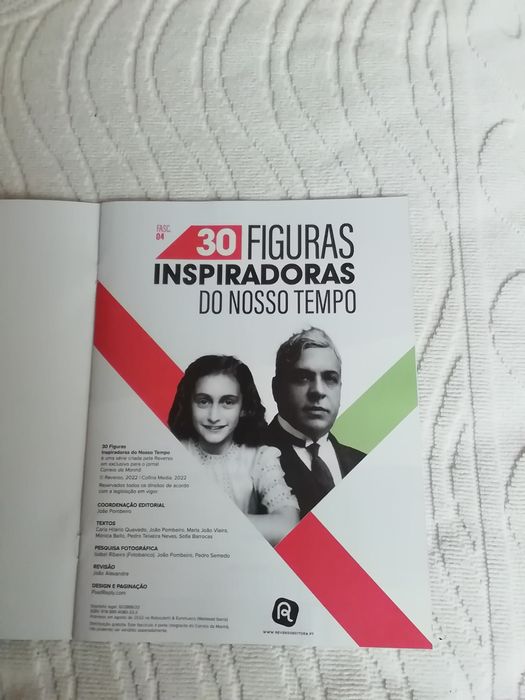 Fascículo n° 4, de "30 figuras inspiradoras do nosso tempo", novo