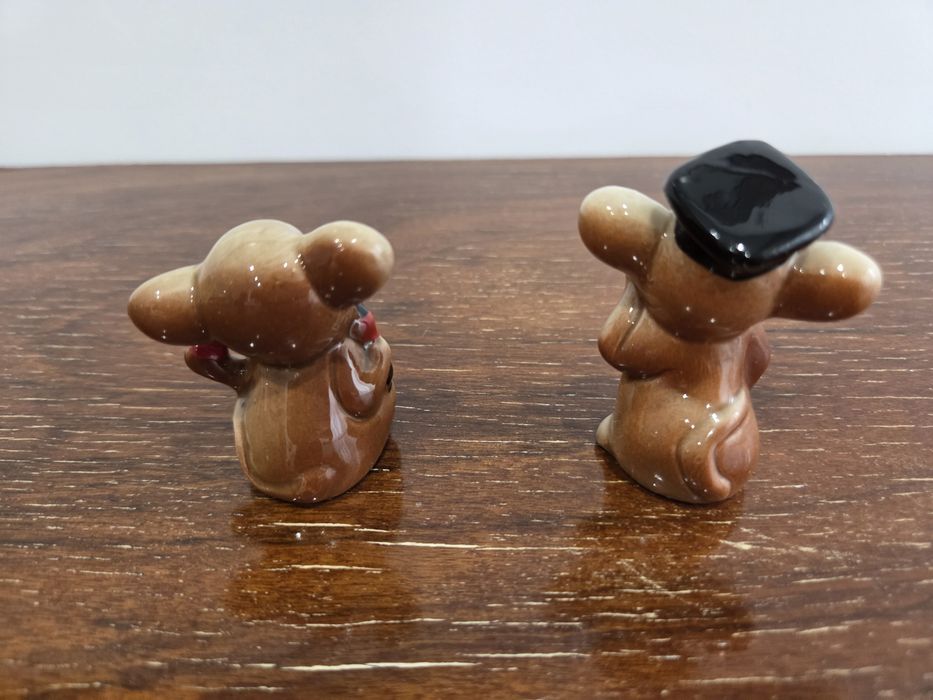 2 ratos em porcelana