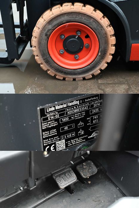 Wózek widłowy Linde E14 Triplex 477 cm 2014 rok Tylko 1900mth FHP 451