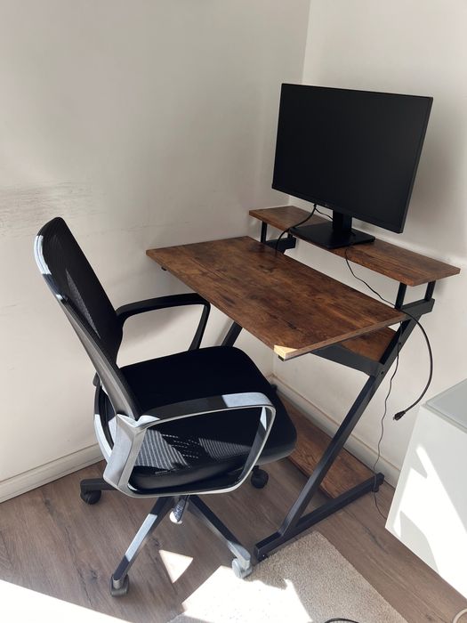Kit Escritório Completo (Cadeira, Mesa e Ecrã)