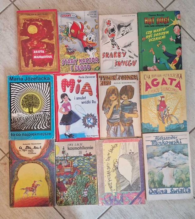 Książki dla dzieci: Złota Mahmudia, Stary Kaczor i złoto, Skarby śniegu, Mia i amulet wróżki Ra, Agata z placu słonecznego, Pożyczalscy idą w świat