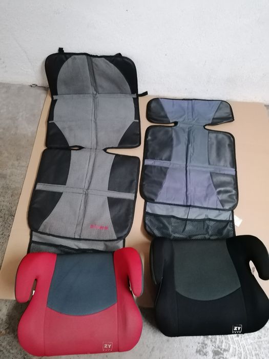 Cadeira auto e resguardo protector do banco do carro